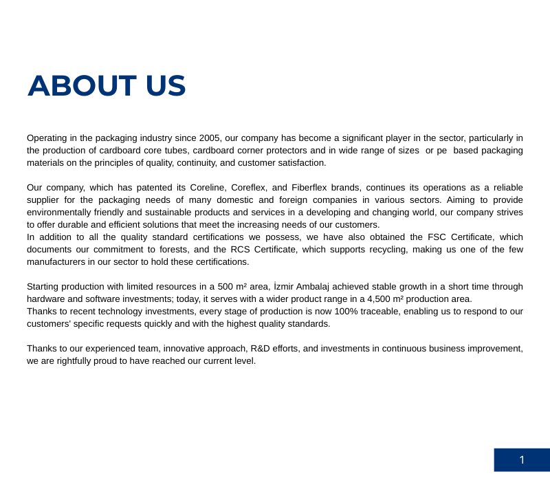 İzmir Ambalaj İngilizce Katalog