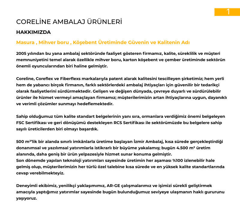 CORELİNE - İzmir Ambalaj